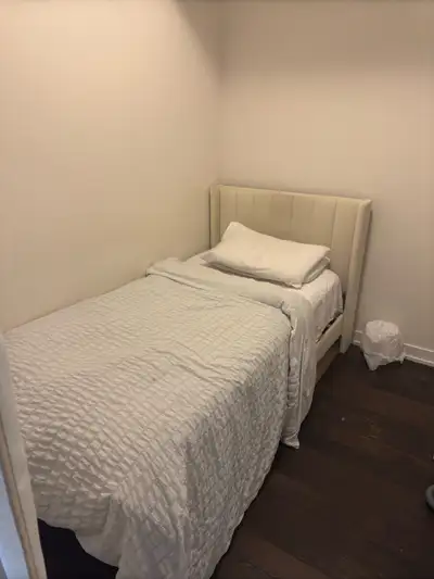 twin bed frame and mattress , View more