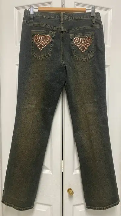 DG2 Jean with Metal Stud & Embroidery Embellished Pockets, sz. 8, View more