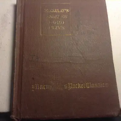 Macaulay's Essay On Lord Clive, 1922, Macmillan Pocket Classics, View more