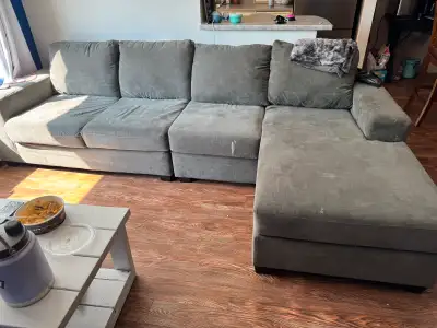 A year old from Leon’s, small stains, will be deep cleaning before pick up, OBO.
