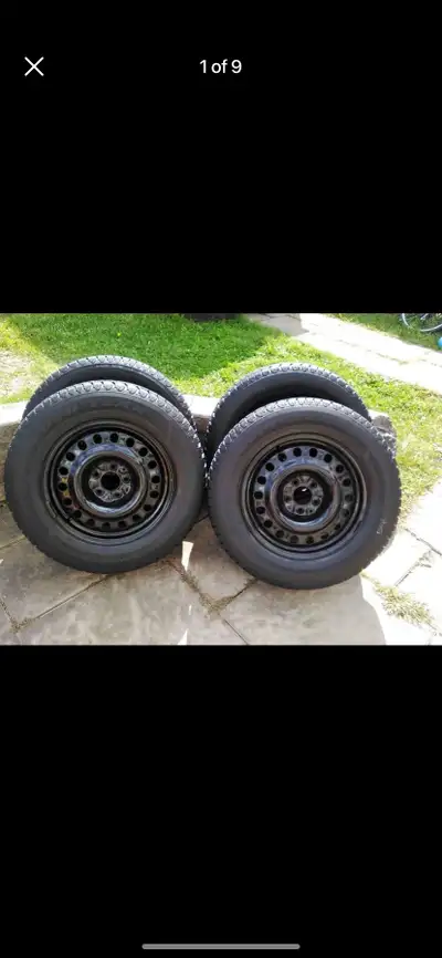 Set of 4 GOOD YEAR winter tires rims (235 65 17) pattern (5×114.3) 2021 HYUNDAI SANTA FE