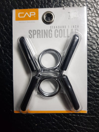 CAP Barbell Standard 1-Inch Spring Clip Collars, Pair