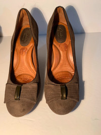 Clarks shoes with heels, size 10