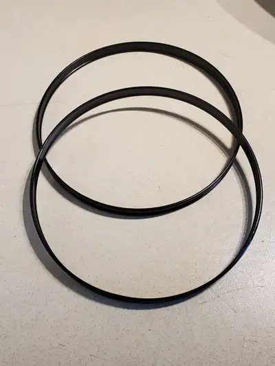 2PC Bass Drum Hoop Set Black - Metal 22" Ultra Clean A+ Save $, View more