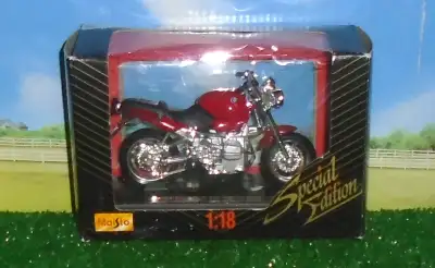 Modèle Maisto Diecast...Moto BMW R 1100 R flambante neuve dans boîte scellée d'usine jamais déballée...