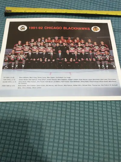 Nice 1991-1992 Chicago Blackhawks team picture, View more