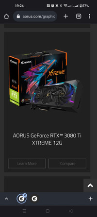 Aorus extreme 3080 ti barely used, with LCD screen