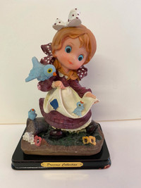 Precious Collection Collectible Figurine - Girl with Blue Birds