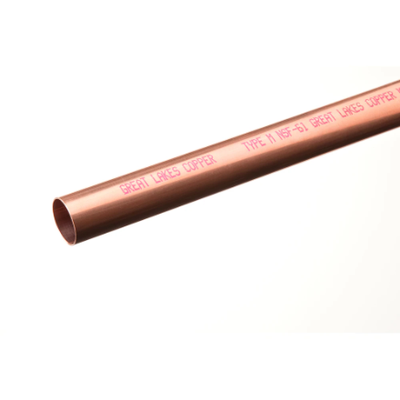 One Peice of Pipe Type M 1/2-inch x 3 Foot Straight Length Copper