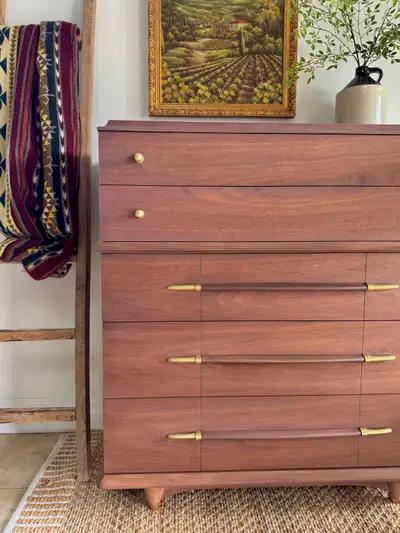 Restored Pepplers MCM Dresser - Walnut, View more