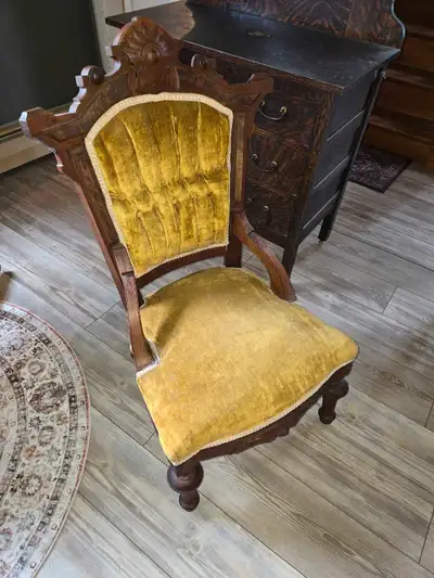 Make a offer ,shorter chair antique nice woodwork