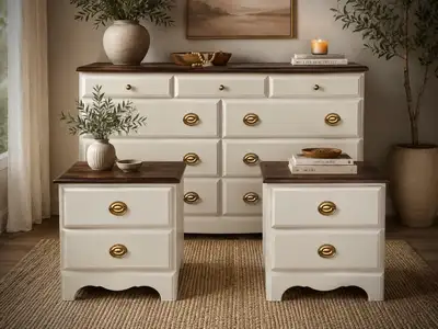 ✨ Dresser & Nightstand Set | Modern Organic Bedroom Sui, View more