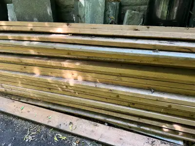 free pressure treated lumber - 2x6 2x8 - full length 10 foot , View more