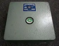Vintage 1970s Ademco burglar alarm system - hammertone metal box