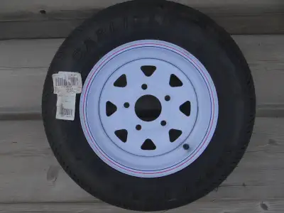 Brand New Carlisle 12'-5.30 Trailer Tire & Rim (Sport Trail). 2 ply nylon cord, tubles, Load C ratin...