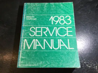 1983 Plymouth Sapporo & Dodge Challenger Shop Manual 2H23 & 3H23, View more