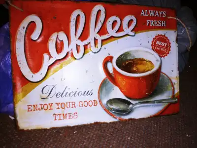 VINTAGE  LOOKING  TIN  SIGN, View more