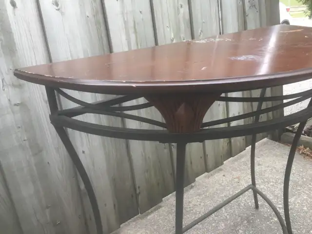 Half Circle Wood Top Hallway Table! in Other Tables in City of Toronto - Image 4