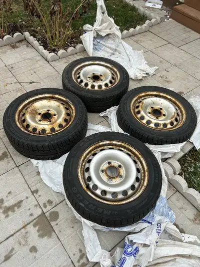 $170 Set of 4 Nereus winter tires, size 205/55R16, on steel rims. See all 4 tires in the pics. Used...