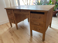 Grand bureau en bois massif (Solid wood desk)