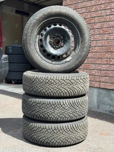 195/65R15 Nokian Hakkapelitta R5 Mounted on 15 x 6.5 steel rims with a 5 x112mm bolt pattern 23 mm t...
