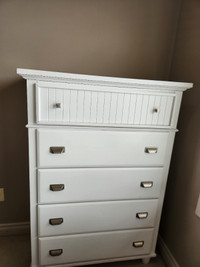 White Five-Drawer Dresser