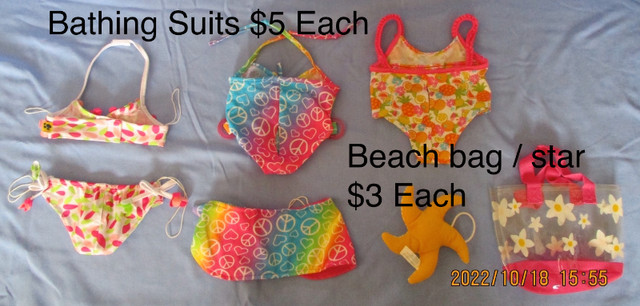 Build A Bear Bathing Suits, Jean Skirts, Shorts etc. in Toys & Games in Kingston - Image 2