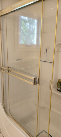 Bathtub glass slide doors