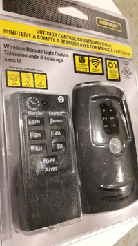 Interrupteur d'extérieur à télécommande NOMA, étanche, 2 prises, 1