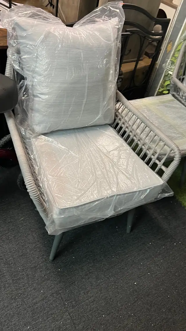 3 Piece Patio Furniture Set Small Outdoor Wicker Rattan Front Po in Patio & Garden Furniture in Markham / York Region - Image 3