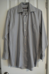 Kirkland Signature Fit Button Up Dress Shirt Grey size 15-32