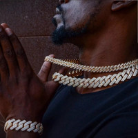 Cuban link chain / necklace bracelet iced out