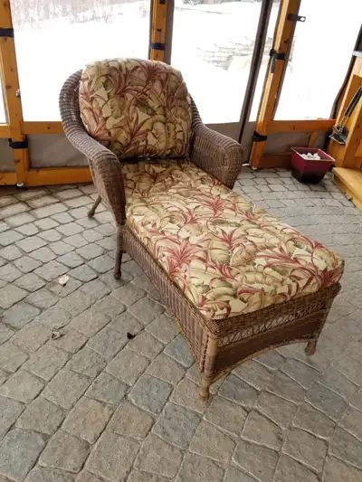 Chaise longue en rotin - Extérieur et Intérieur, View more
