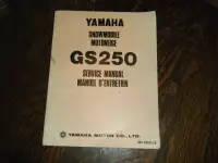 Yamaha GS250 Snowmobile Service  Manual   897-28197-70