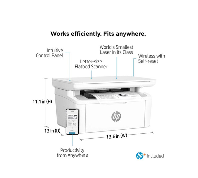 HP LaserJet M139we Monochrome Wireless AllInOne Laser Printer
