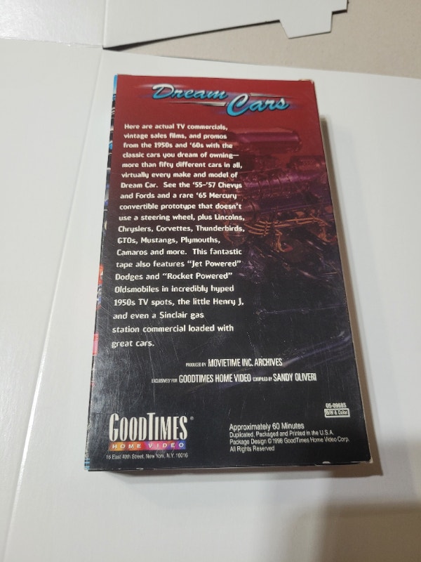 Vhs tape Dream cars of 50's and 60's Arts & Collectibles Calgary