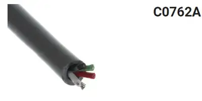 Cable 4Cx #22 Strd + Foil/drain shield (WHT/BK/RED/GRN) 300V PVC, View more