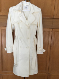Madonna ladies ivory trench coat:  H & M