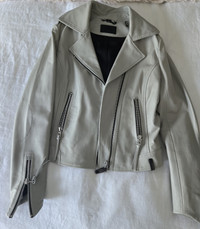 Manteau cuir rudsak moto Jacket - Femme Stone/Pierre