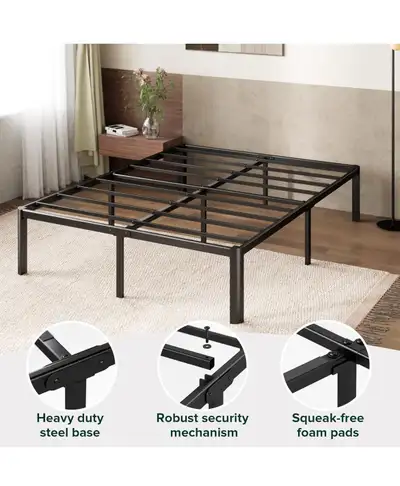 Zinus Queen 16” Metal Bed Frame – Only $80! Heavy-duty steel support, no box spring needed, and 16”...