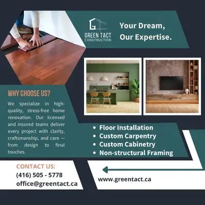 Expert Home Renovations | Kitchens, Flooring, Carpentry– Toronto, View more