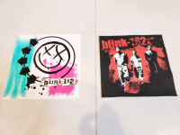 Blink-182 black patch and white sticker