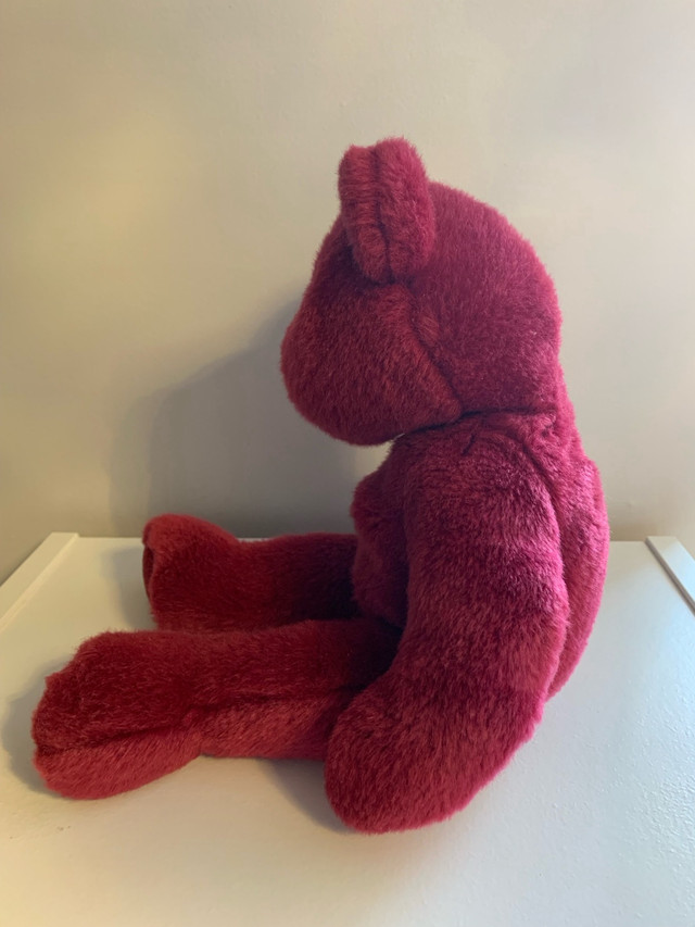 TY Retired Classic Beanie Buddies Burgundy Magenta Wine Teddy in Arts & Collectibles in Fredericton - Image 2