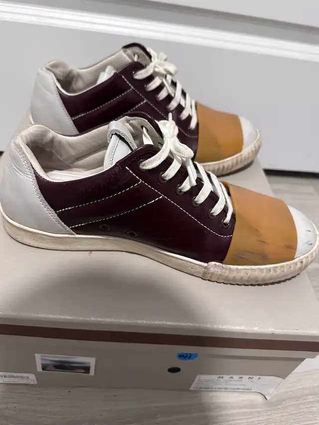 Marni Burgundy/Tan Sneaker Mens Size 43 in Men's in City of Toronto - Image 10