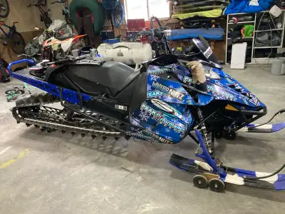 2015 Yamaha viper with a boost it water to air intercooler. 174 3” camo and extreme track Racers edg...