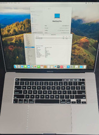 Selling/trading Silver Macbook Pro 2019 16" 32gb, 512 ssd, i7.
