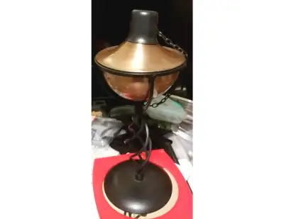 VINTAGE METAL BRASS OIL LAMP, View more