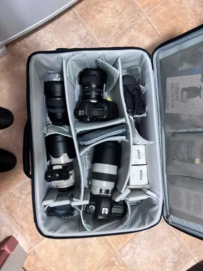 Kit complet professionnel incluant Canon eos 5DS, Canon 5D mark IV, objectifs Canon 70-200 F 2.8 is...