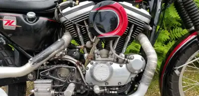 Vintage Harley. 1200cc, 80hp 70ft/lb torque. 4 speed chain drive. Geared for highway. Motor is entir...