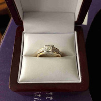14k yellow gold diamond engagement ring